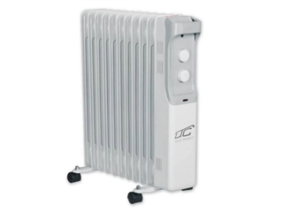 LTC  Elektrische Olieverwarming 11 vinnen 2500W  Wit