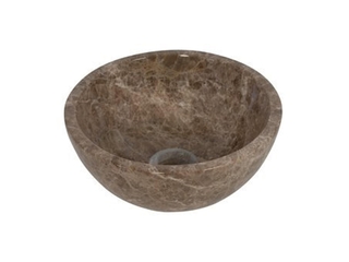 Plieger Mini Round Waskom  26x26x12cm  marmer Bruin