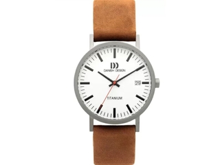 Danish Design Rhine IQ31Q1273 Heren Horloge – 39mm-Bruin -Zilverkleuri