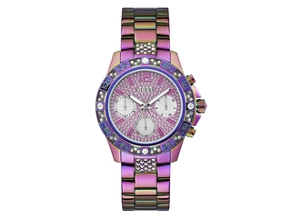 Guess Dames Horloge Majesty roestvrij staal, Regenboog