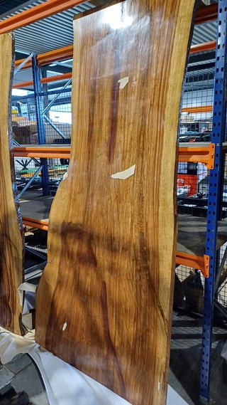 Suar Walnut Wood eettafel buiten/binnen epoxy 240x100 cm, SanderZ, 202