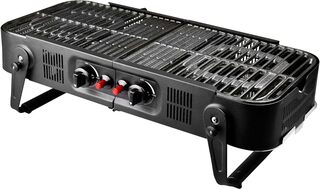 2x Opvouwbare gasbarbecue met transporttas