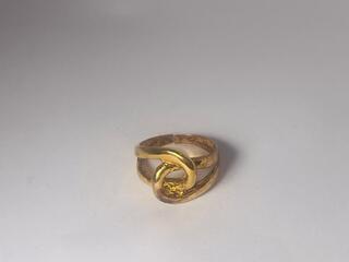 Adolf goldplated zilveren ring met diverse keurmerken – gesigneerd
