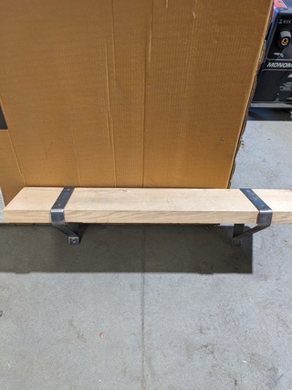 4x Eiken wandplank