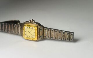 Santos horloge tie pin – Verzilverd met doublé clip-on