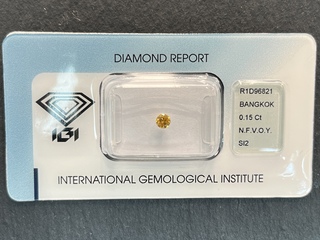 Diamant – 0.15 carat natuurlijk briljant geslepen diamant (gecertifice
