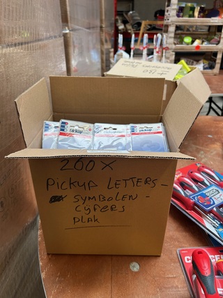 Ca. 200x Zelfklevende letters, symbolen, cijfers, Pickup Home