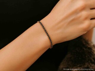 Rosegouden tennisarmband met 2.80 carat aan zwarte diamanten