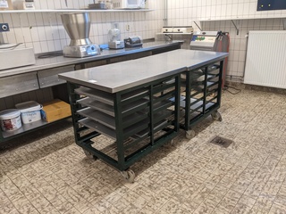 2x  Verrijdbare werkbank