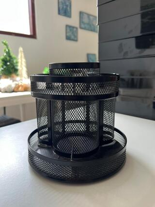 Black spinning sorter Rolodex, zwart