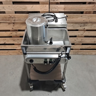 Mobiele bain-marie wagen, elektrische drankencontainer &  warmhoudplaa