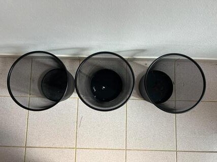 3x Prullenbak, zwart
