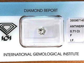 Diamant – 0.71 carat natuurlijke “Star of Amsterdam” diamant (gecertif
