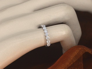 Gassan – Witgouden alliance ring met 0.75 carat briljant geslepen diam