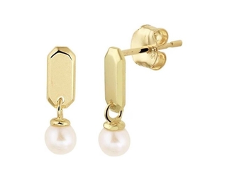 Marie-Celeste Oorhangers Parel 11 mm  Goud