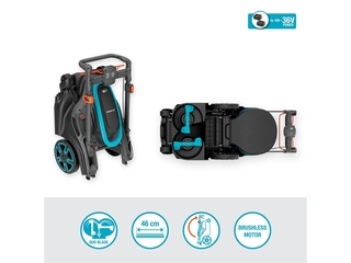 Gardena PowerMax Duo Accugrasmaaier, 46/36 V, dubbel lemmet, 2 accu’s