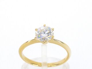 Gouden ring met een briljant geslepen diamant van 1.00 carat
