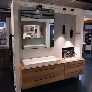 Showroom badkamer opstelling Pelipal, P-Con