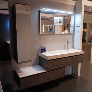 Showroom badkamer opstelling Pelipal, Trendy Line