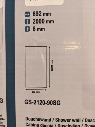 Douchewand, GS-2120-90SG