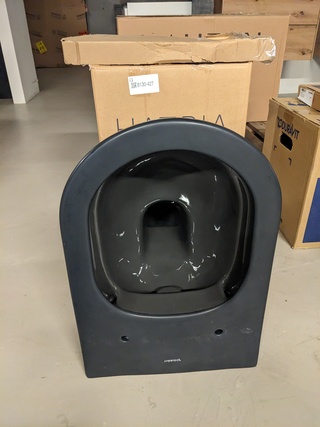 Wandcloset met bril, Duravit, Futura Vas.sos VRX NM, zwart