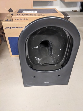Wandcloset met bril, Duravit, D-Neo, antraciet