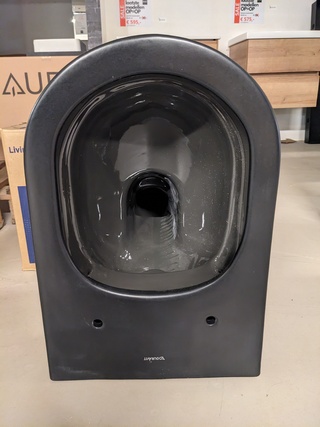 Wandcloset met bril, Duravit, D-Neo, antraciet