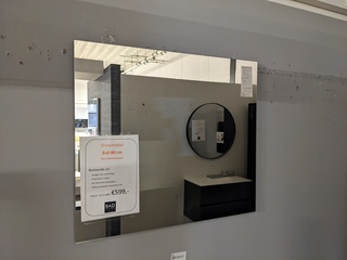 Showroom badkameropstelling Pelipal, donkergrijs