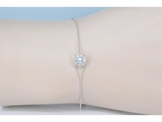 Witgouden armband met een diamanten bedel