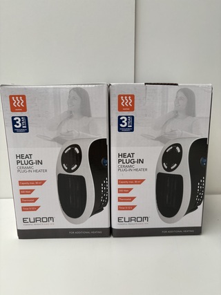 2x Plug-in verwarming Eurom