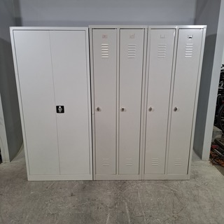 2x Lockerkast en 1x werkplaatskast
