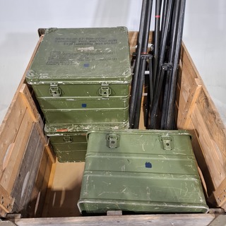 3x Lamp in transportkist en 3x statief