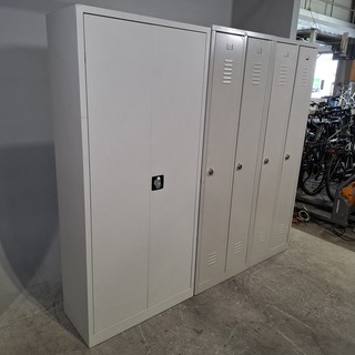 2x Lockerkast en 1x werkplaatskast