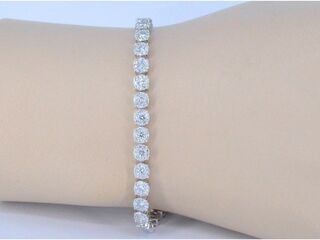 Witgouden tennisarmband met 5.00 carat diamanten SET 1