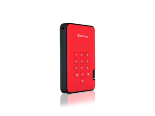 iStorage diskAshur2 SSD 4TB Red  Veilige draagbare Solid State Drive