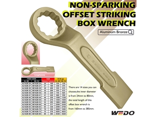 Wedo Slagmoersleutel gebogen niet fonkelend aluminium bronzen SW 50 mm