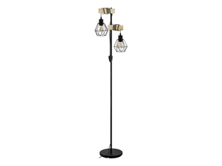 Eglo Townshend 5 Vloerlamp  E27  1665 cm  Zwart/Bruin  FSC Hout