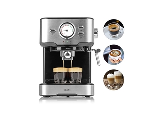 Beem Espressoapparaat Portafilter 15 Bar Geborsteld Roestvrij Staal
