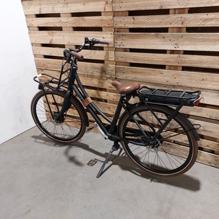 Elektrische damesfiets, Stella, Dolce, Zwart / bruin