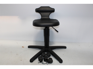 Bimos Flex Kruk met wielen PU schuim Zwar Zithoogte 450-650 mm