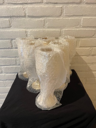 6x Goudkleurige glazen, Moët Chandon
