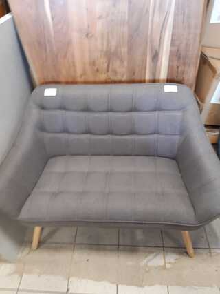 Scandinavisch fauteuil 2 persoons SanderZ, Grijs linnen, 2025