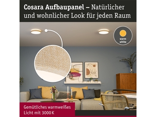 Paulmann Cosara LED Paneel Beige Plafonniere IP44  15W 3000K 300mm