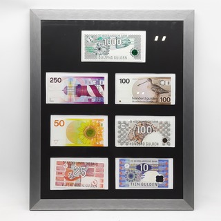 7x Guldenbiljet in lijst