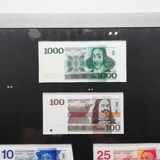 6x guldenbiljet in lijst