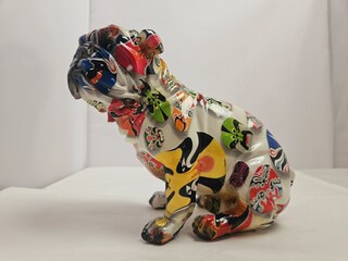 Bulldog sculptuur – Graffiti dog