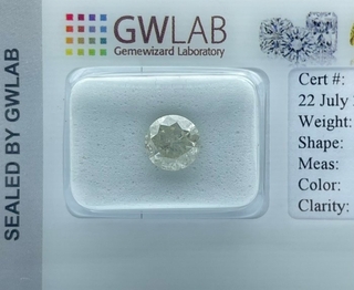 Natuurlijke diamant – 1,70ct, Round Brilliant, I, 2025