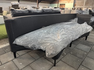 Loungebank 230x80x70 cm, zithoogte 40 cm Artie, zwart