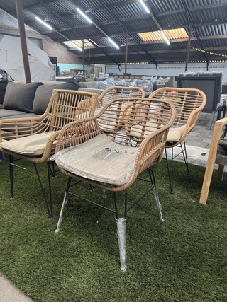 4x Rotan tuinstoel