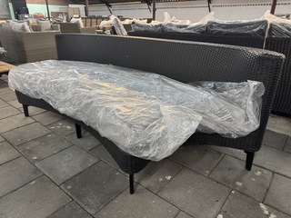 Loungebank 230x80x70 cm, zithoogte 40 cm Artie, zwart